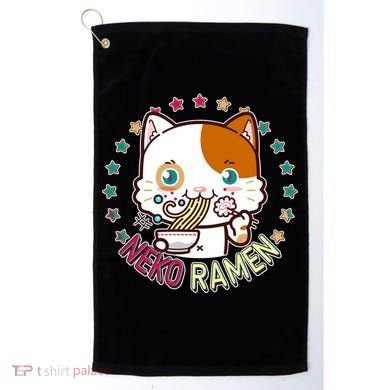 Neko Ramen Noodle Cat Golf Towel