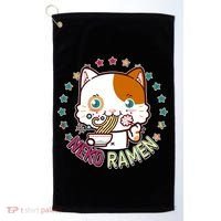 Neko Ramen Noodle Cat Golf Towel thumb 0