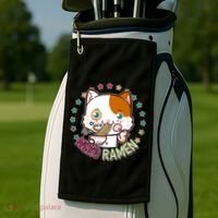 Neko Ramen Noodle Cat Golf Towel thumb 2