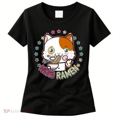 Neko Ramen Noodle Cat Women's T-Shirt