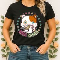 Neko Ramen Noodle Cat Women's T-Shirt thumb 2