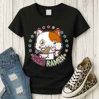 Neko Ramen Noodle Cat Women's T-Shirt thumb 3