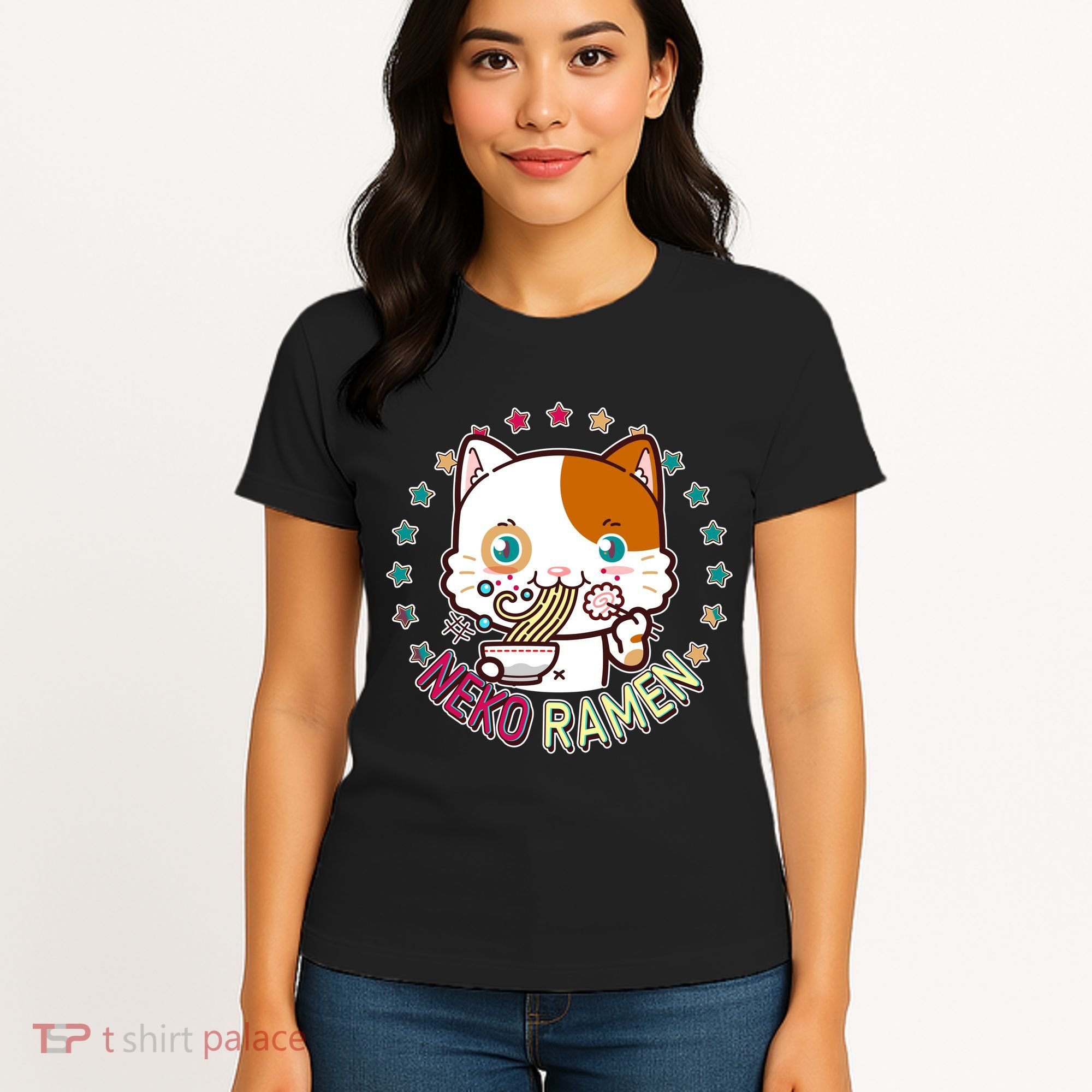 Neko Ramen Noodle Cat Women's T-Shirt