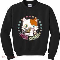 Neko Ramen Noodle Cat Kids Sweatshirt thumb 0