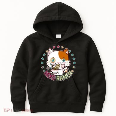 Neko Ramen Noodle Cat Kids Hoodie