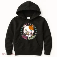 Neko Ramen Noodle Cat Kids Hoodie thumb 0