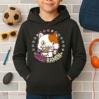 Neko Ramen Noodle Cat Kids Hoodie thumb 2