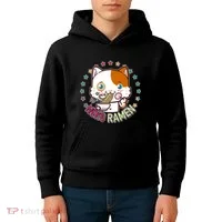 Neko Ramen Noodle Cat Kids Hoodie thumb 4