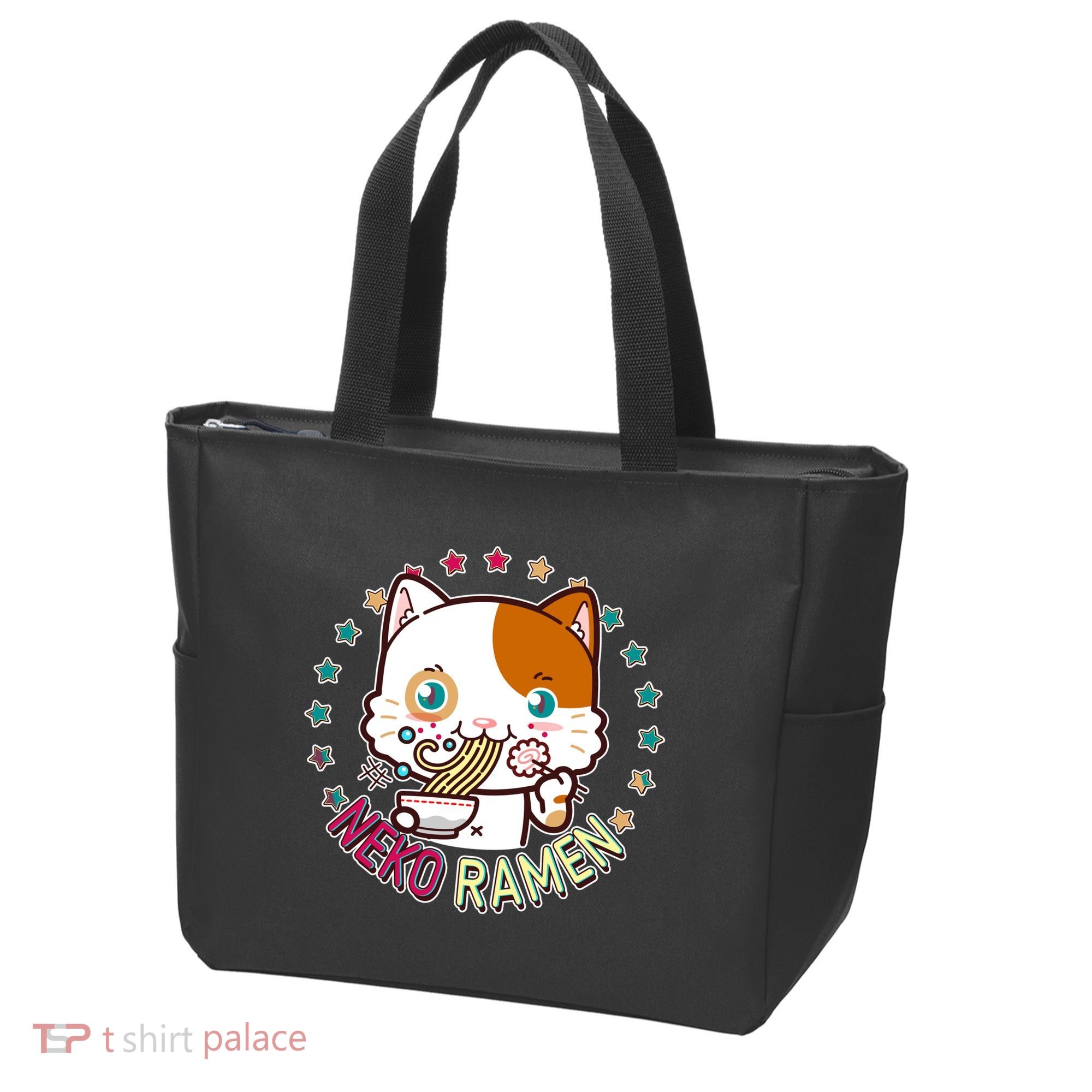 Neko Ramen Noodle Cat Tote Bag