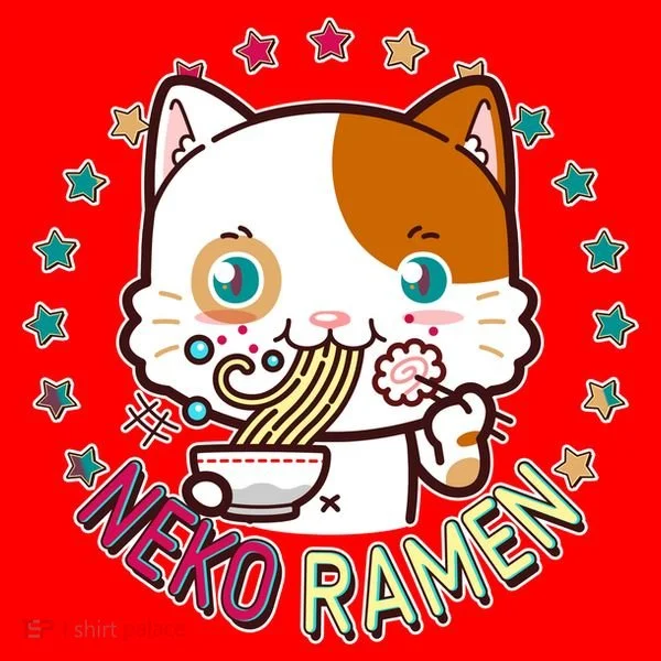 Neko Ramen Noodle Cat Santa Hat