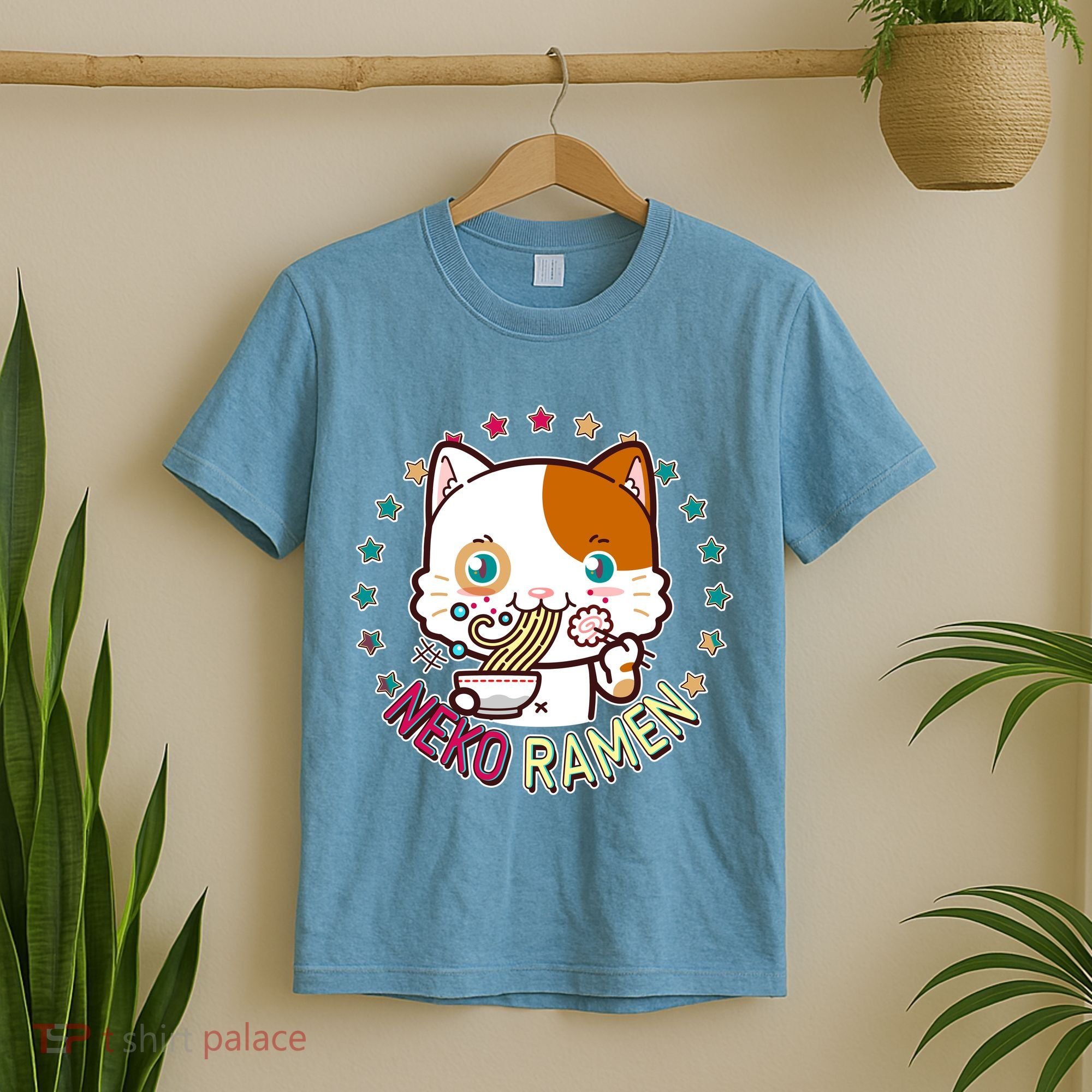Neko Ramen Noodle Cat T-Shirt