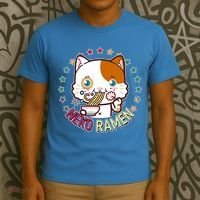 Neko Ramen Noodle Cat T-Shirt thumb 3