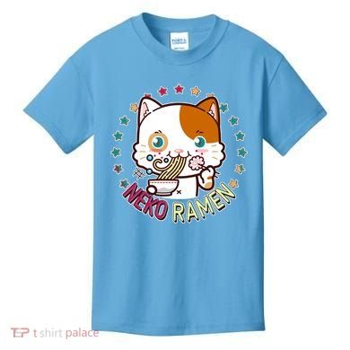Neko Ramen Noodle Cat Kids T-Shirt