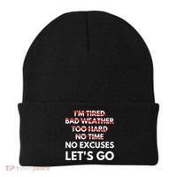 No Excuses Let's Go Gym Workout Beanie thumb 0