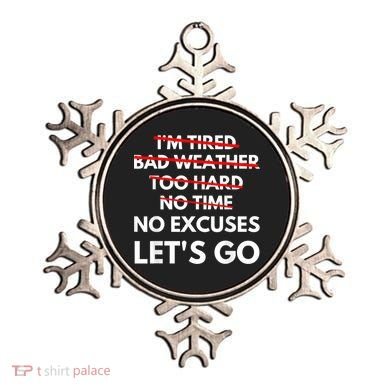 No Excuses Let's Go Gym Workout Ornament