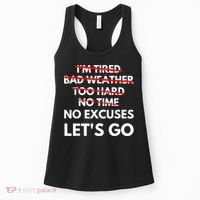 No Excuses Let's Go Gym Workout Women's Tank Top thumb 0