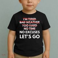 No Excuses Let's Go Gym Workout Toddler T-Shirt thumb 2
