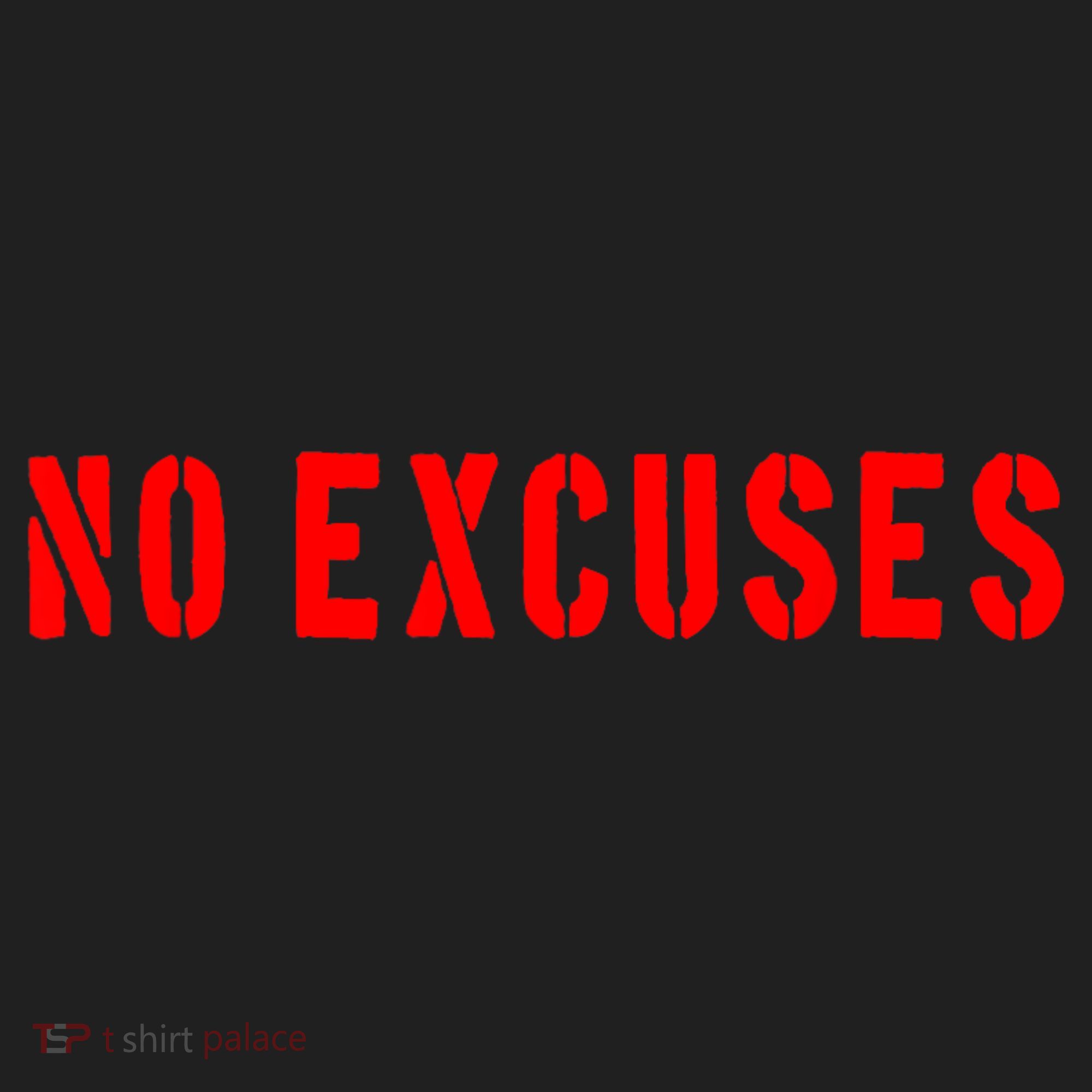 No Excuses Motivational Quote Golf Towel