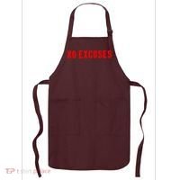 No Excuses Motivational Quote Apron thumb 0