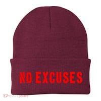 No Excuses Motivational Quote Beanie thumb 0