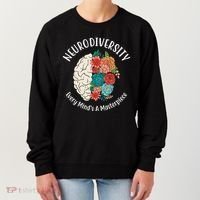 Neurodiversity Every Minds A Masterpiece Brain Floral Women's Sweatshirt thumb 0
