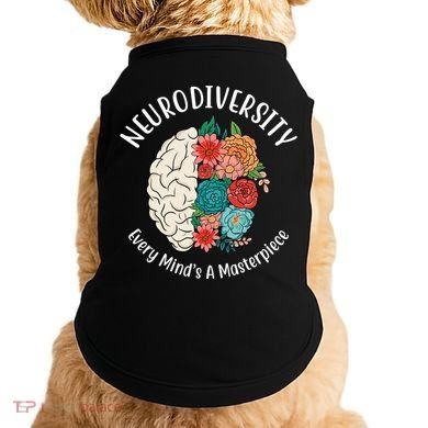 Neurodiversity Every Minds A Masterpiece Brain Floral Doggie Tank