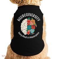 Neurodiversity Every Minds A Masterpiece Brain Floral Doggie Tank thumb 0