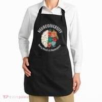 Neurodiversity Every Minds A Masterpiece Brain Floral Apron thumb 2