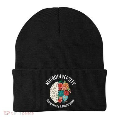 Neurodiversity Every Minds A Masterpiece Brain Floral Beanie
