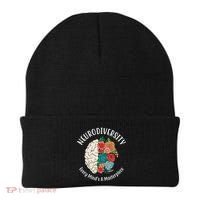 Neurodiversity Every Minds A Masterpiece Brain Floral Beanie thumb 0