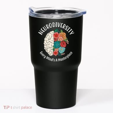 Neurodiversity Every Minds A Masterpiece Brain Floral Tumbler