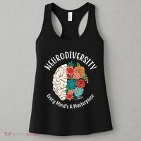 Neurodiversity Every Minds A Masterpiece Brain Floral Women's Tank Top thumb 3
