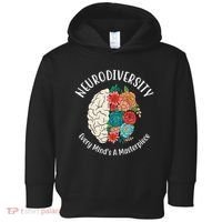 Neurodiversity Every Minds A Masterpiece Brain Floral Toddler Hoodie thumb 0