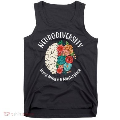 Neurodiversity Every Minds A Masterpiece Brain Floral Tank Top