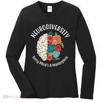 Neurodiversity Every Minds A Masterpiece Brain Floral Women's Long Sleeve Shirt thumb 0