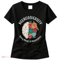 Neurodiversity Every Minds A Masterpiece Brain Floral Women's T-Shirt thumb 0