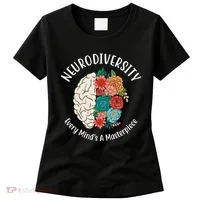Neurodiversity Every Minds A Masterpiece Brain Floral Women's T-Shirt thumb 0