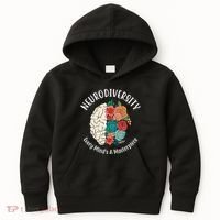 Neurodiversity Every Minds A Masterpiece Brain Floral Kids Hoodie thumb 0