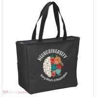 Neurodiversity Every Minds A Masterpiece Brain Floral Tote Bag thumb 2