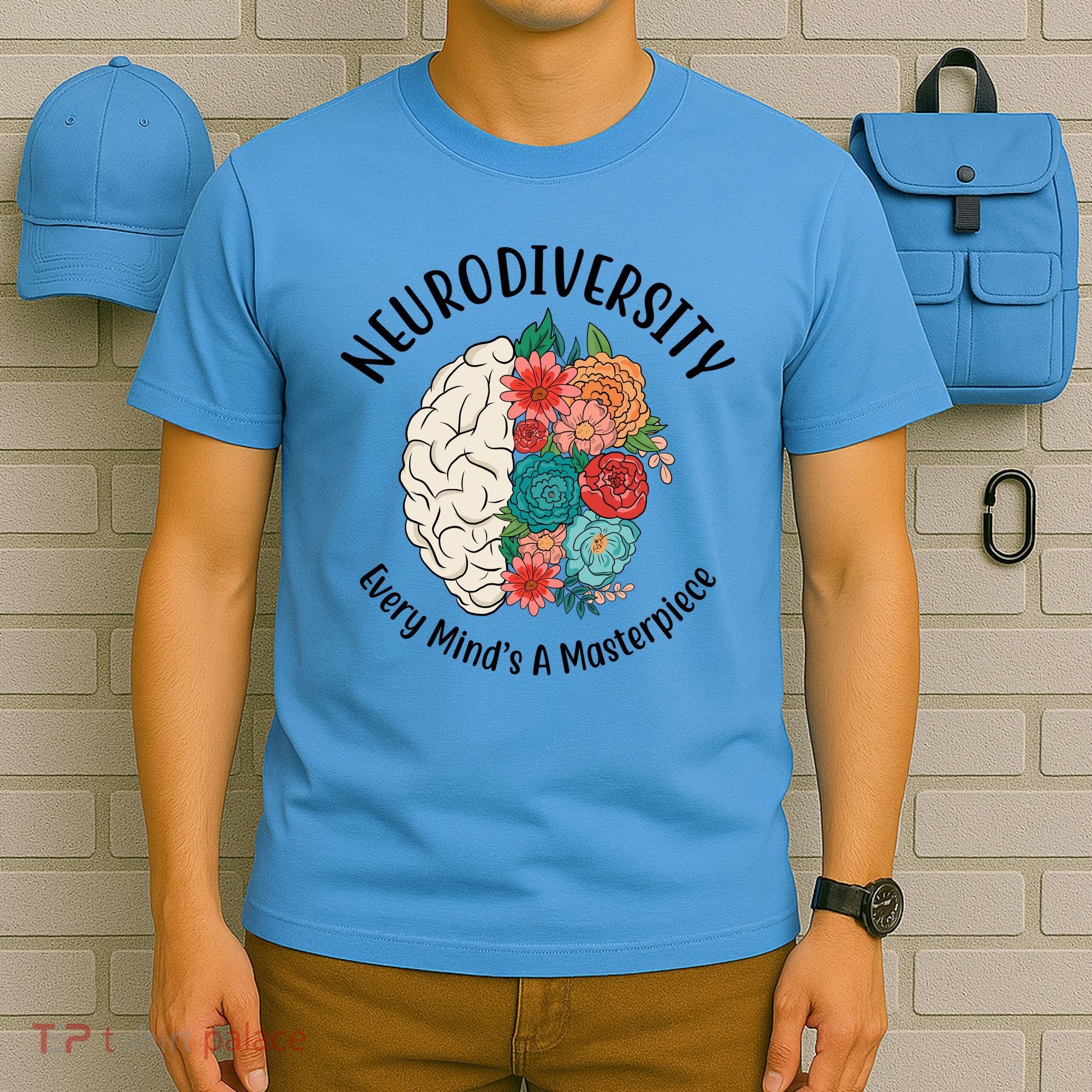 Neurodiversity Every Minds A Masterpiece Brain Floral T-Shirt