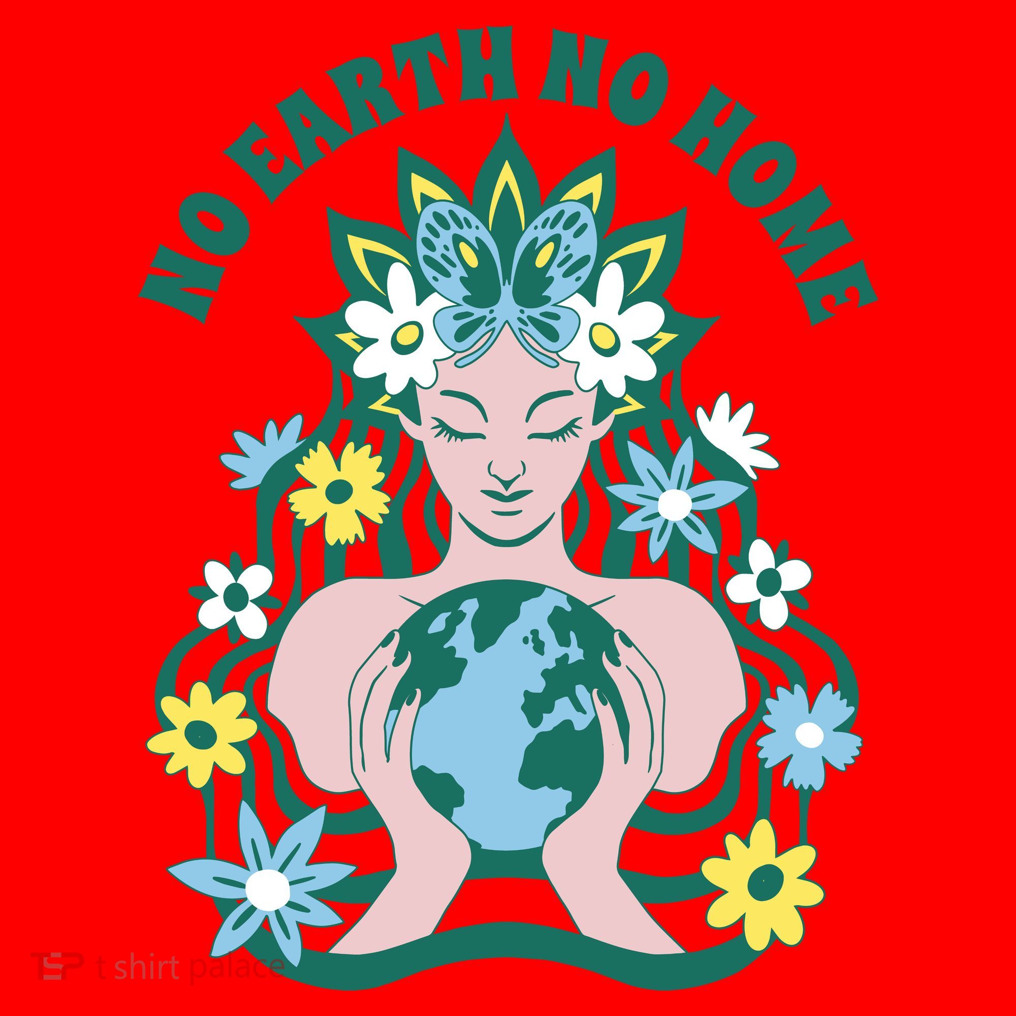 No Earth No Home Female Nature Santa Hat