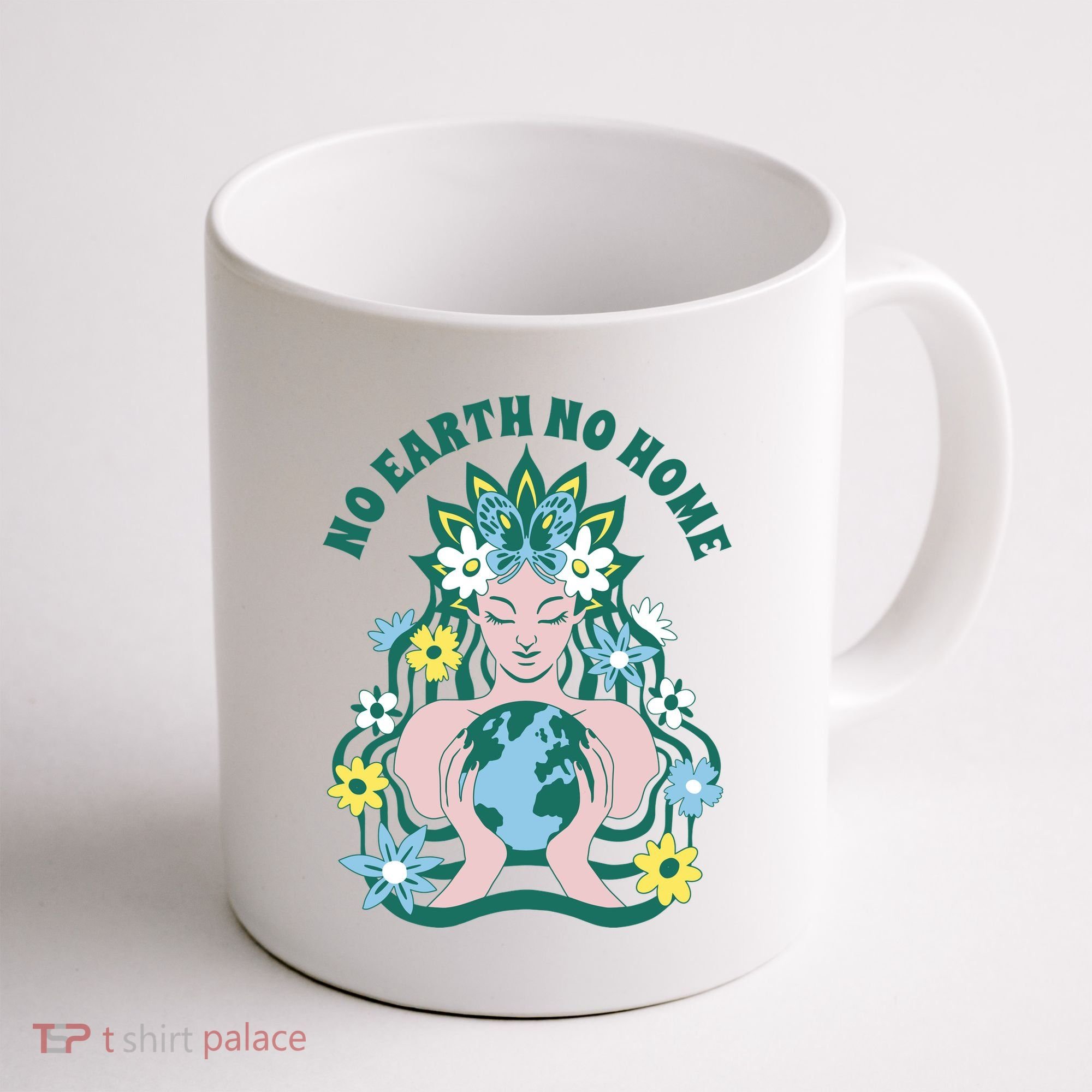 No Earth No Home Female Nature Coffee Mug