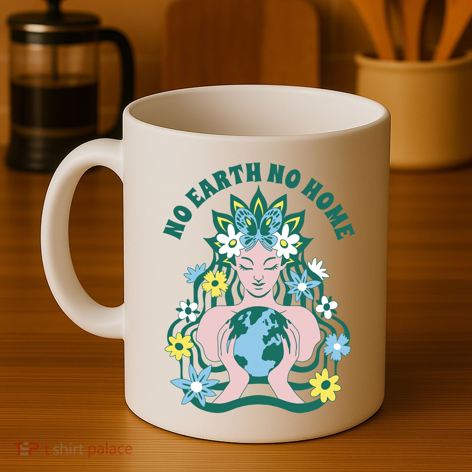 No Earth No Home Female Nature Coffee Mug