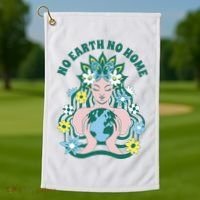 No Earth No Home Female Nature Golf Towel thumb 1