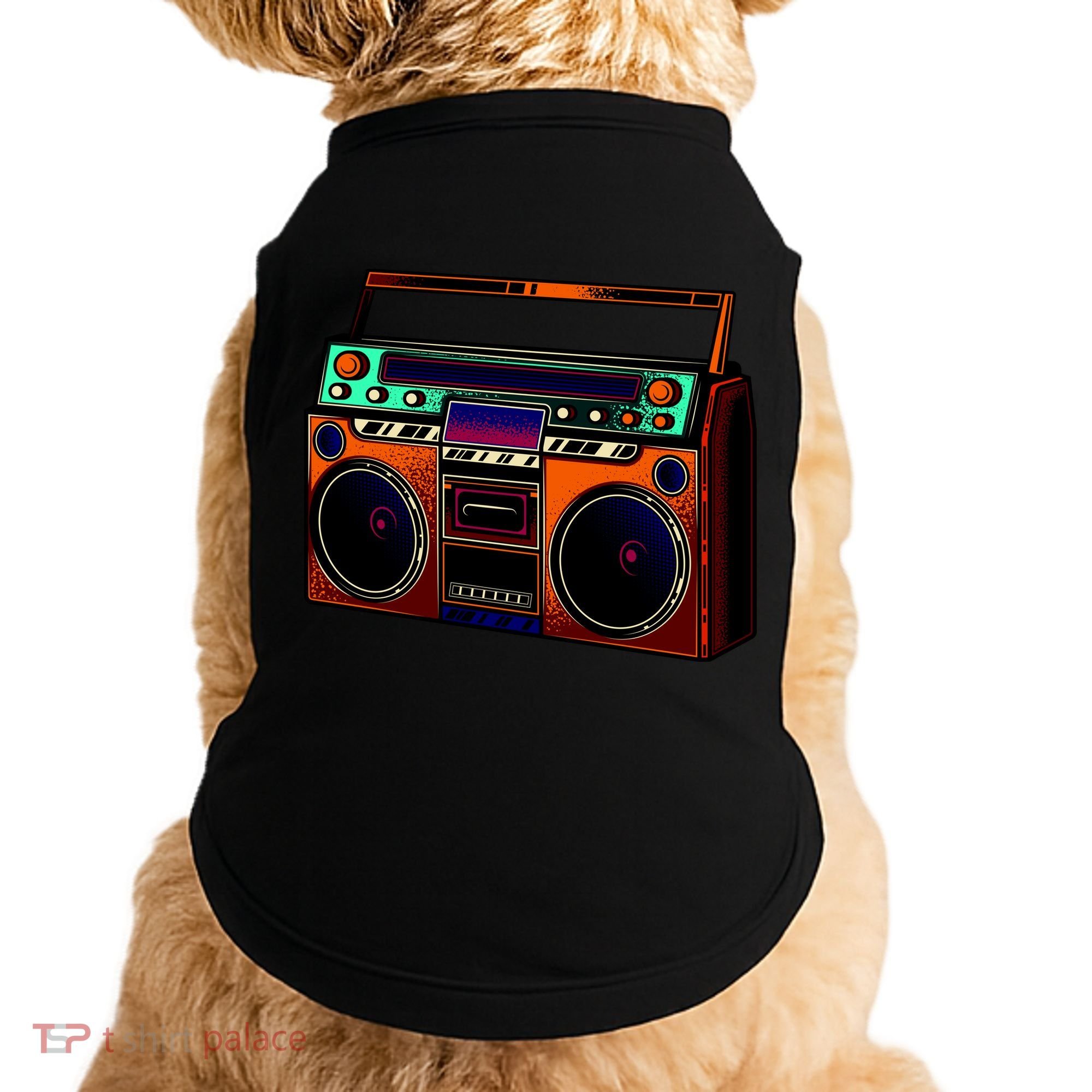 Neon Boombox Doggie Tank
