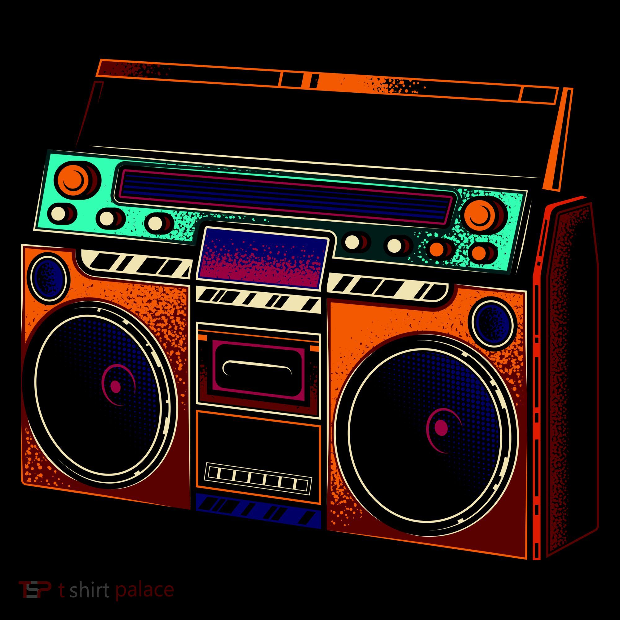 Neon Boombox Backpack