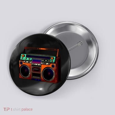 Neon Boombox Button
