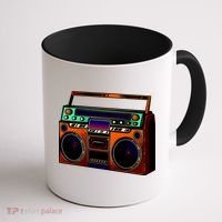 Neon Boombox Coffee Mug thumb 1