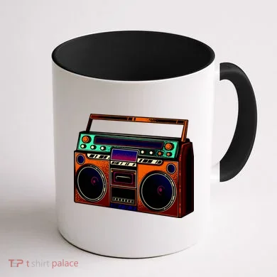 Neon Boombox Coffee Mug back