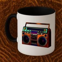 Neon Boombox Coffee Mug thumb 2